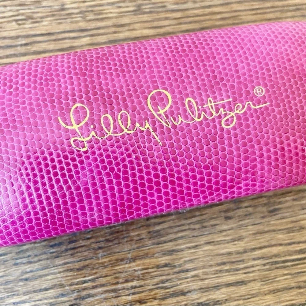 Lily Pulitzer | Pink Reptile Print Sunglasses case “ONLY”